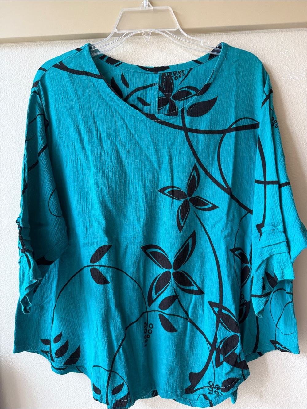 You-be teal blouse